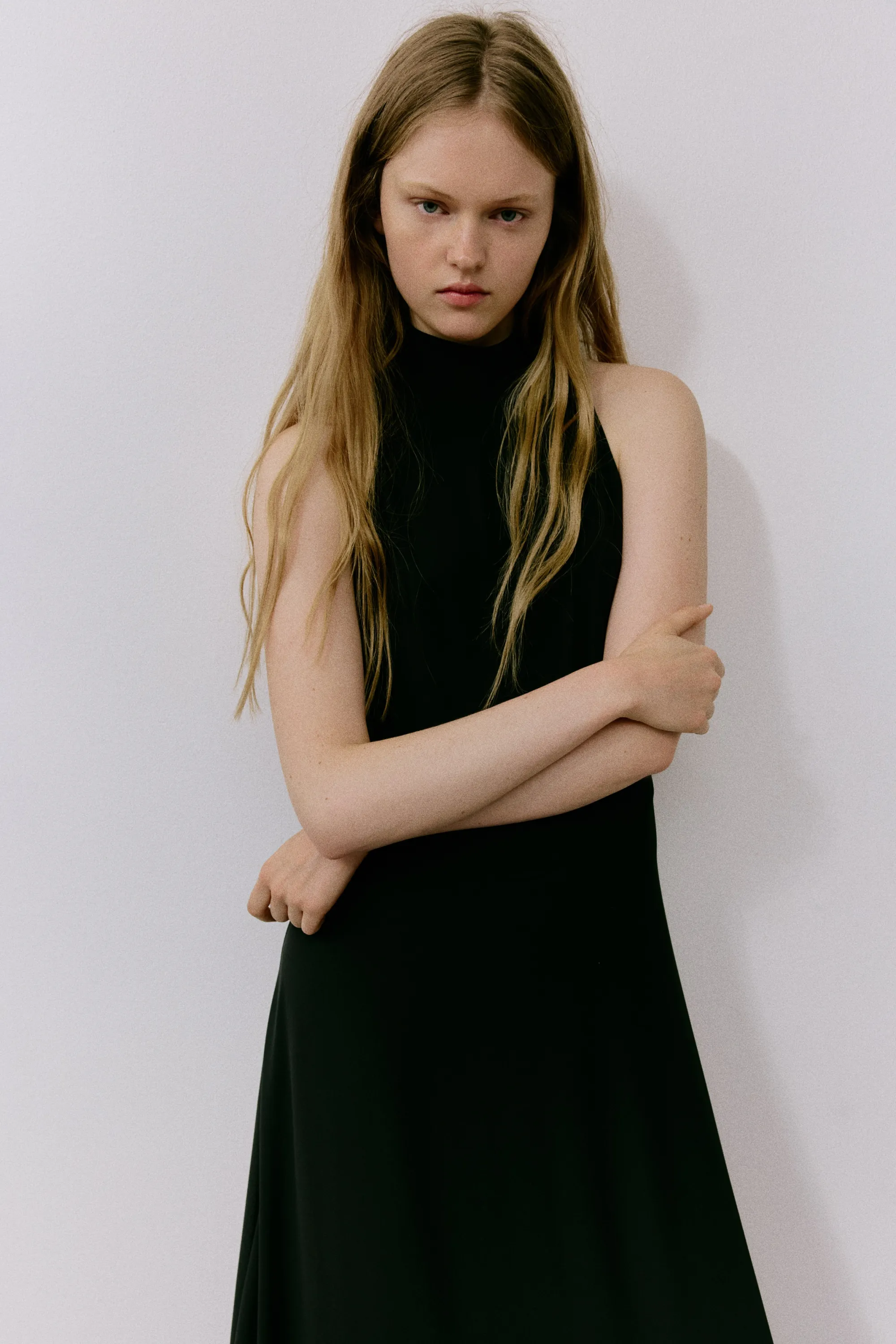Robe maxi ruchée - Noir