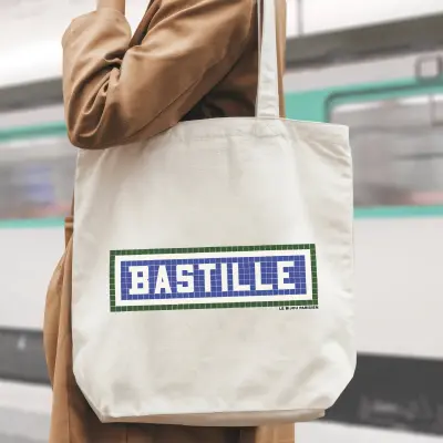 TOTE BAG IMPRIMÉ - BASTILLE - ÉCRU — photo 2