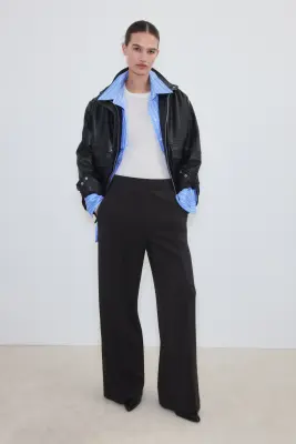 Cooling Relaxed Fit Wide trousers - Marron foncé — photo 1