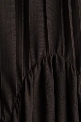 Robe maxi plissée - Marron foncé — photo 4
