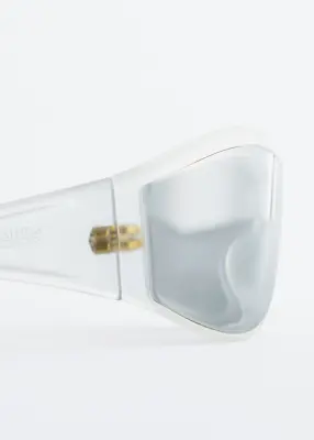 Lunettes de soleil à monture ovale audacieuse - Transparent — photo 3