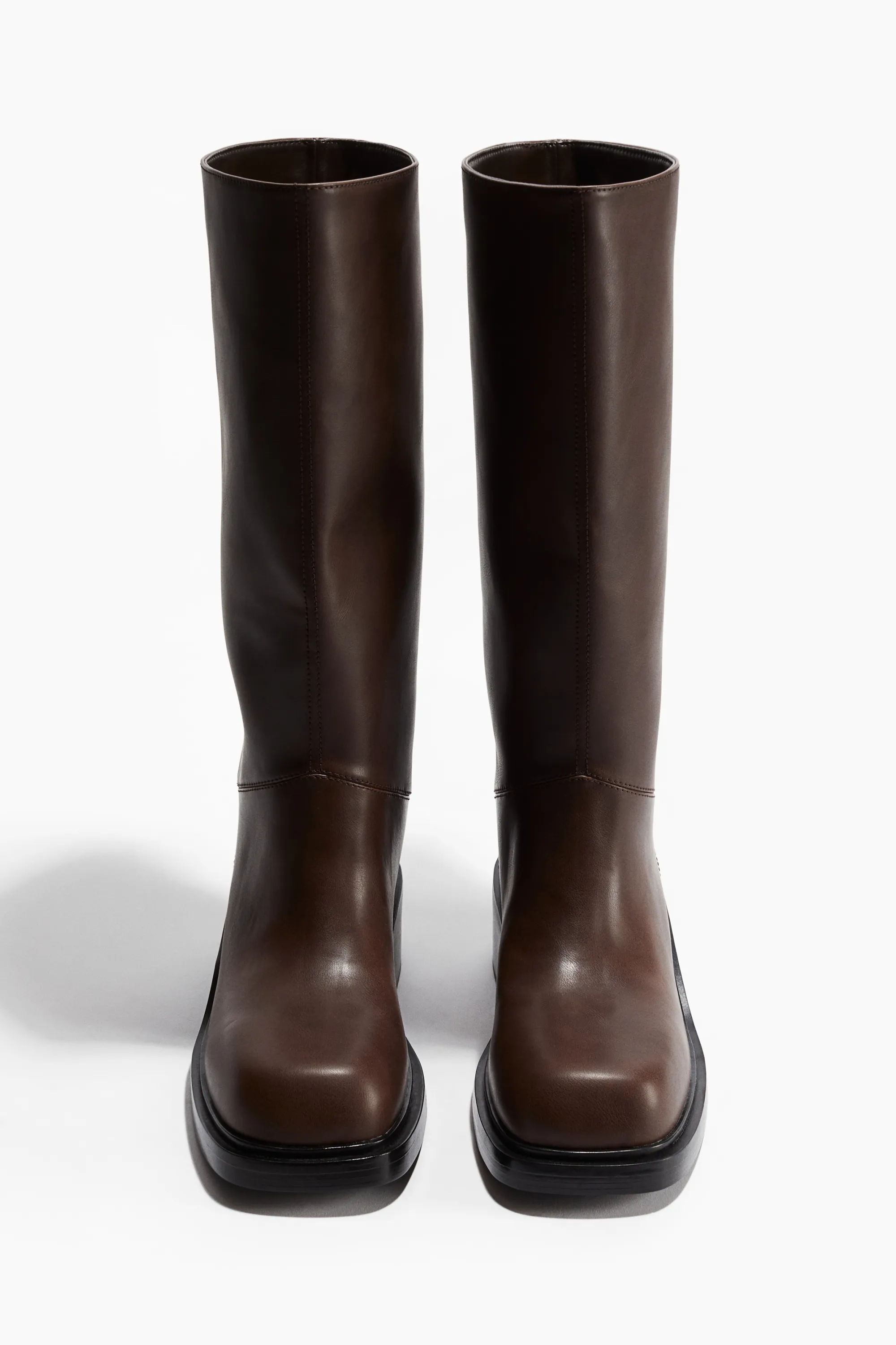 Bottes à talon bloc - Marron foncé