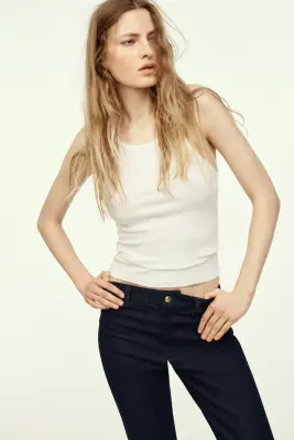 Flared High Jeans - Bleu denim foncé — photo 1