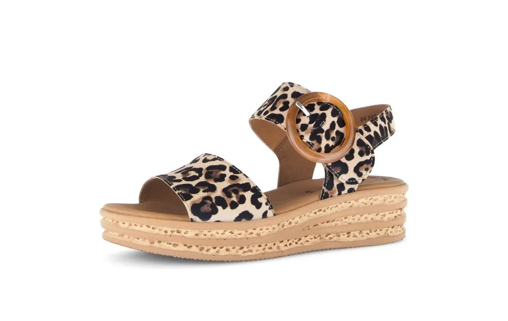 Sandales Gabor 84.550.34 Beige - Cuir Grande Pointure Femme