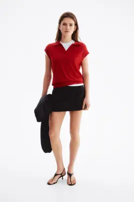 Polo en maille - Rouge — photo 2