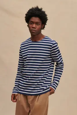 Marinière Homme Marine Blanc — photo 5