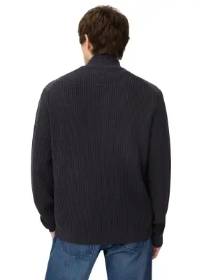 CAMEL ACTIVE GILET 100% LAINE IMPRIME Marine — photo 4