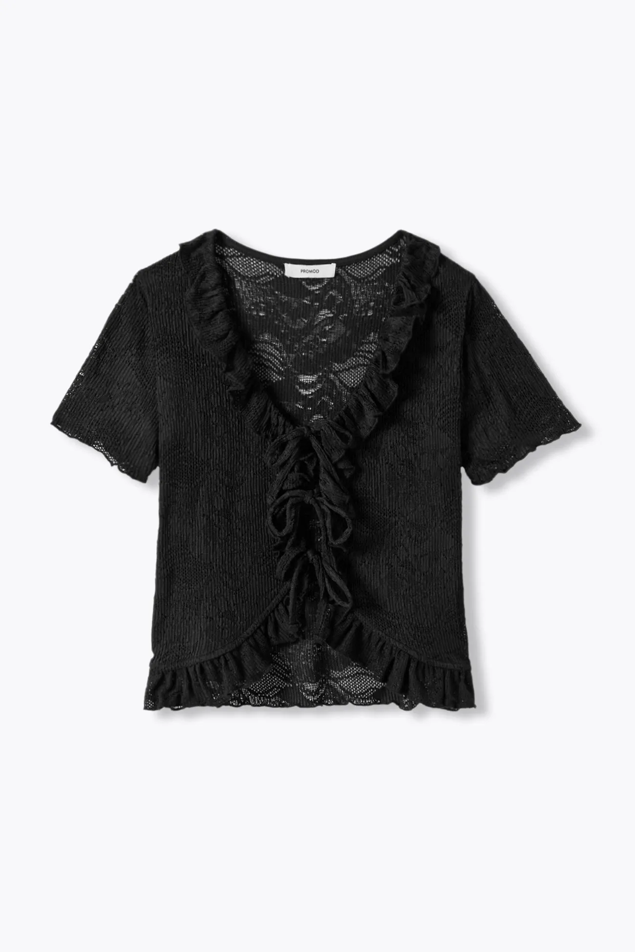 T-shirt dentelle et volants