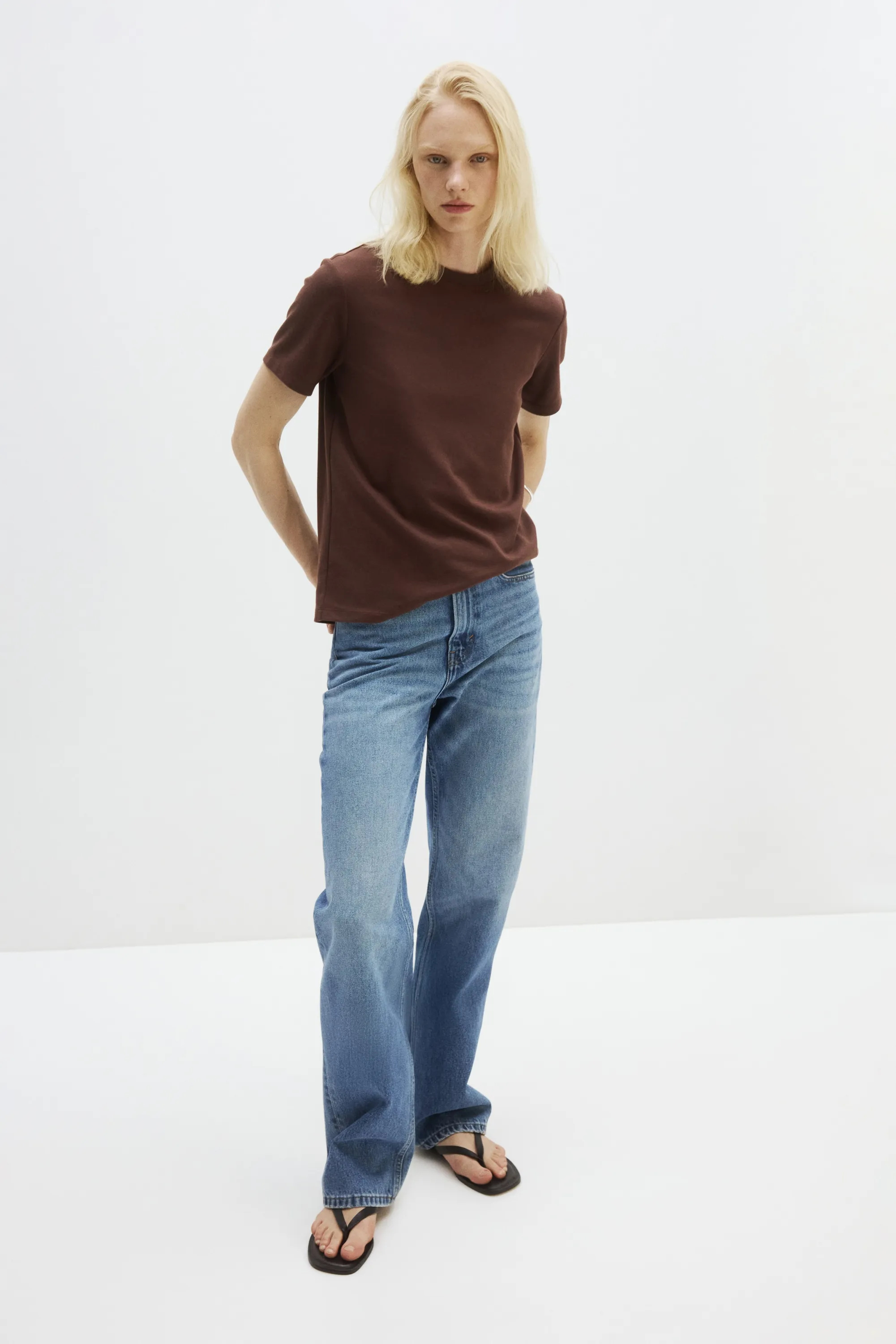 T-shirt Cooling Regular Fit - Marron foncé