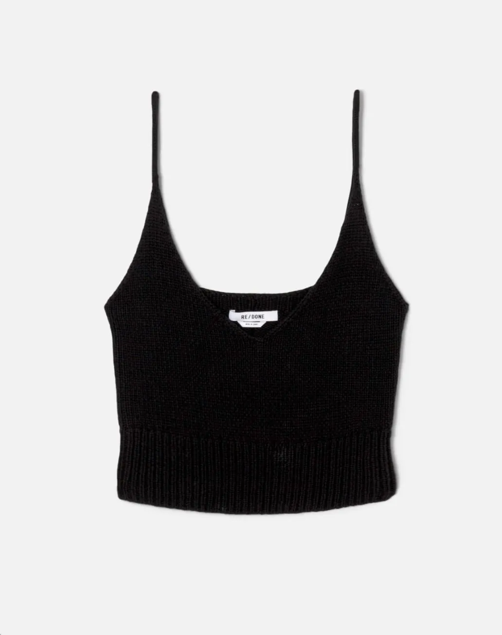 Nouveau ! RE/DONE Top Millie Cami Black