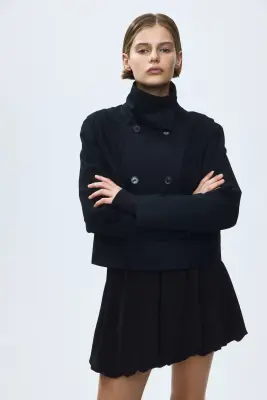 Trench-coat court - Gris foncé — photo 3