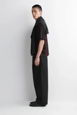 PANTALON BARREL DÉCONTRACTÉ TAILLE AJUSTABLE - NOIR — photo 2