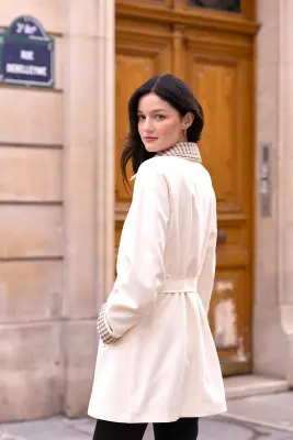 Charlie Short Trenchcoat - Cream — photo 5