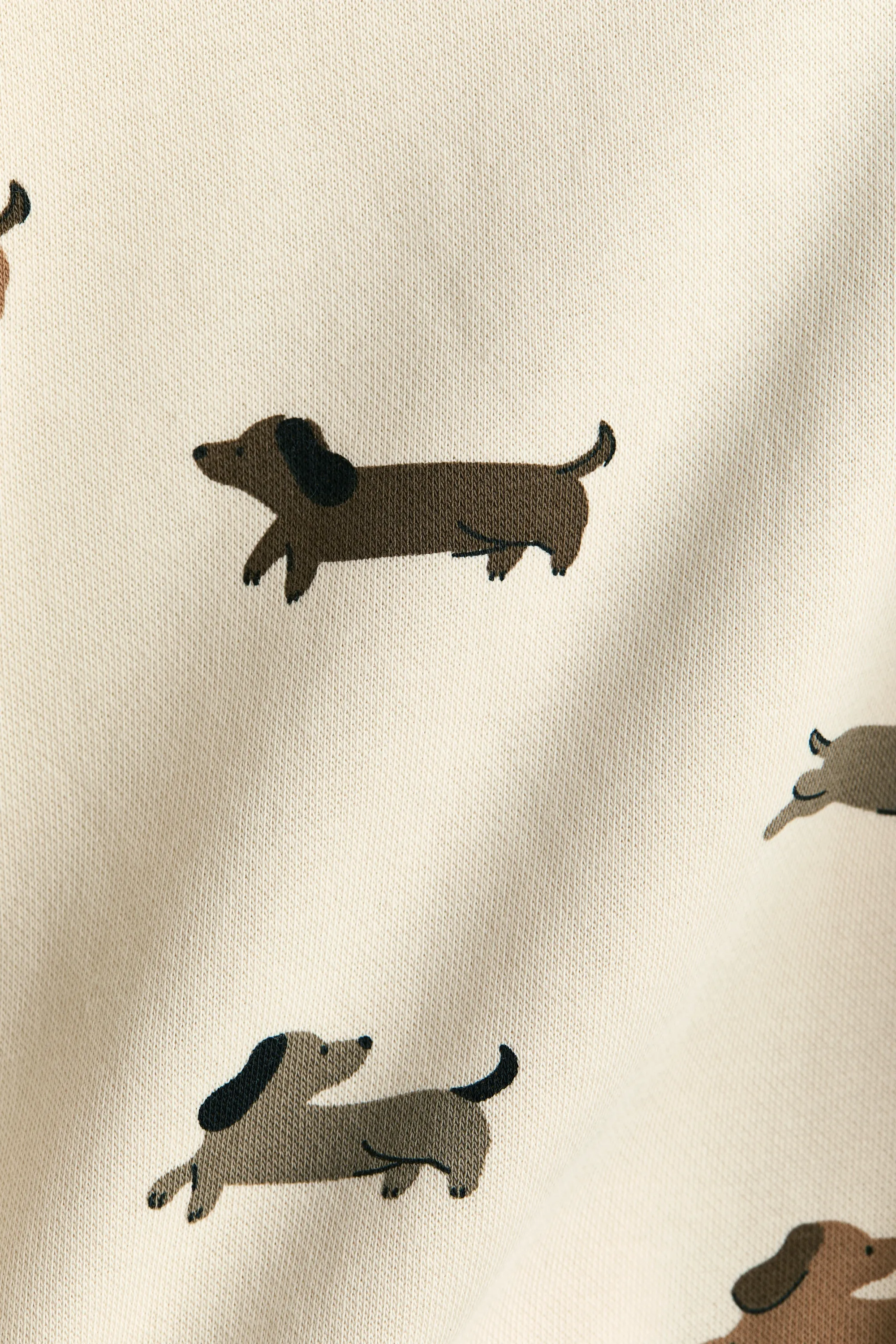 Sweat imprimé - Beige clair/chiens