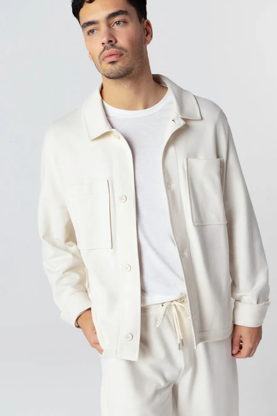 Veste Crème Manches Longues en Lyocel, Tencel / Coton Organique