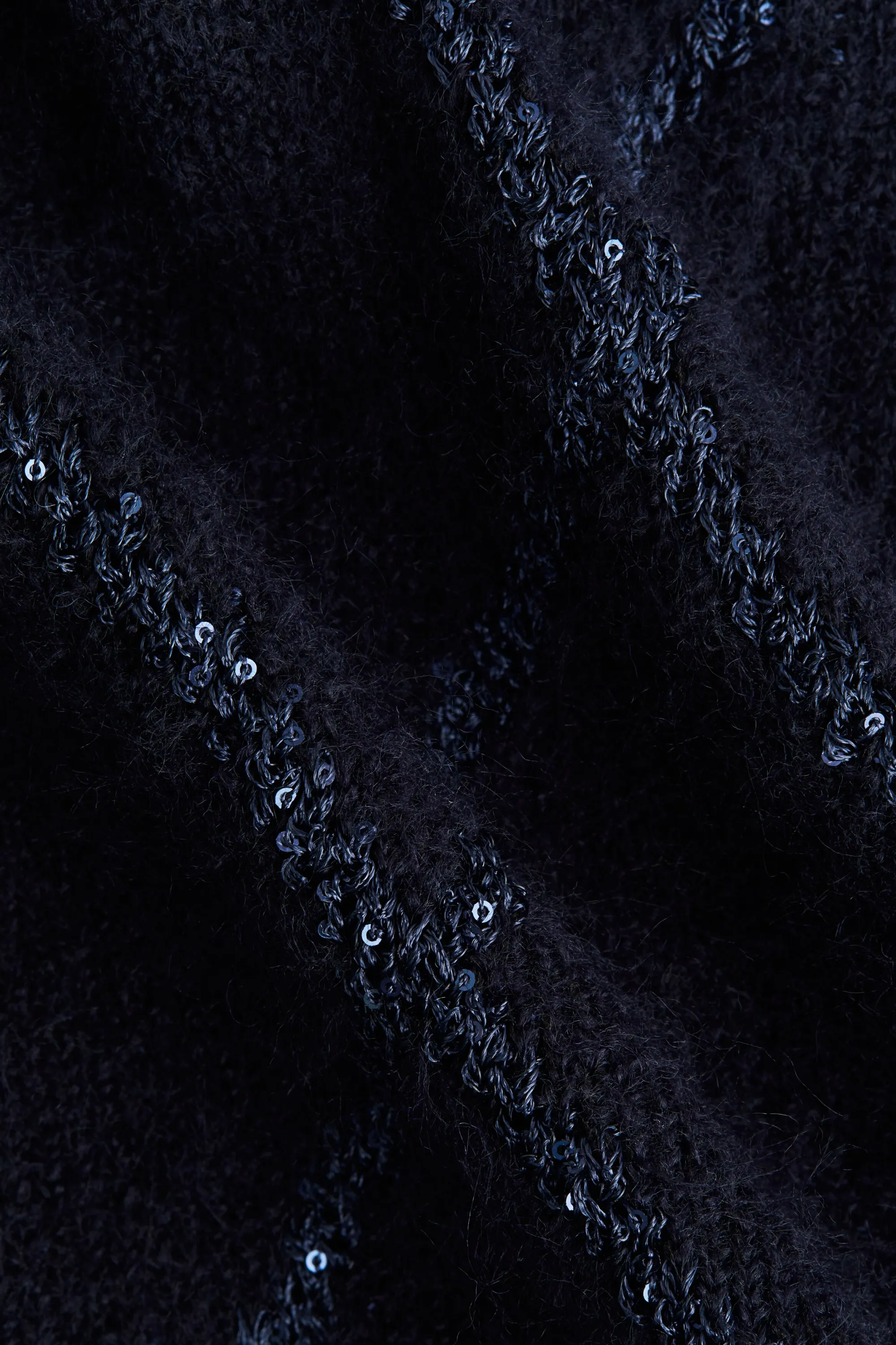 Pull sans manches à sequins - Bleu marine/motif argyle