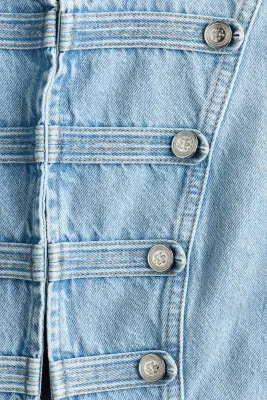 Veste en denim de coton - Bleu denim clair — photo 4