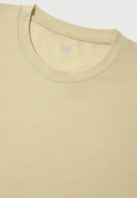 Le t-shirt mérinos - Jaune pâle — photo 4