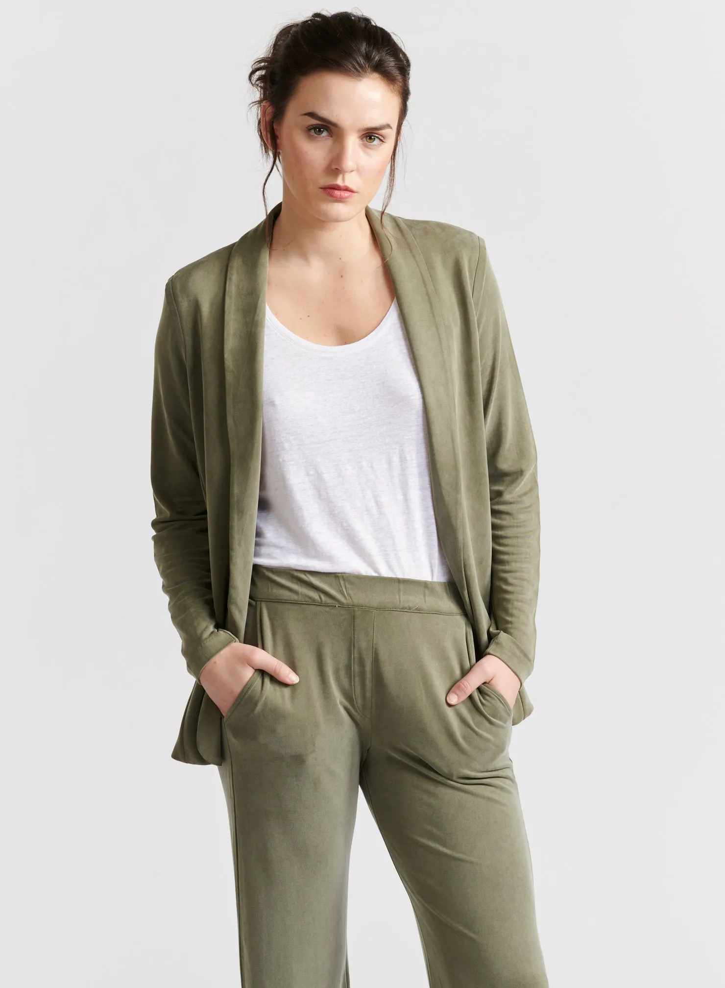 Veste en cupro et élasthanne