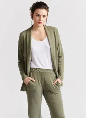 Veste en cupro et élasthanne