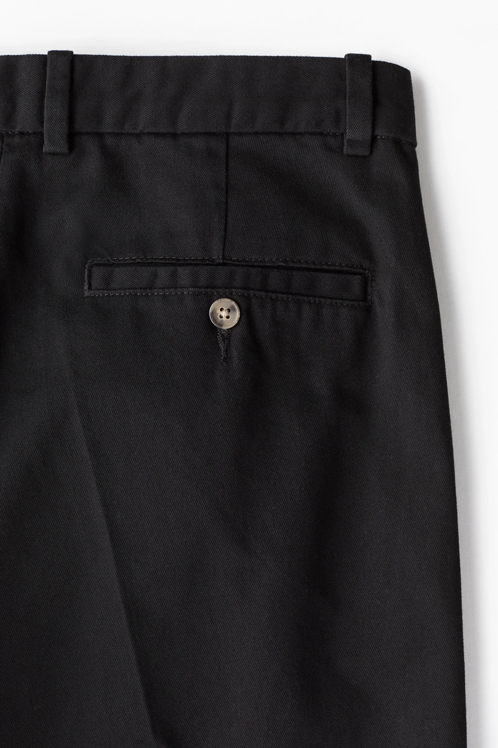 Chino Regular Fit avec plis - Noir