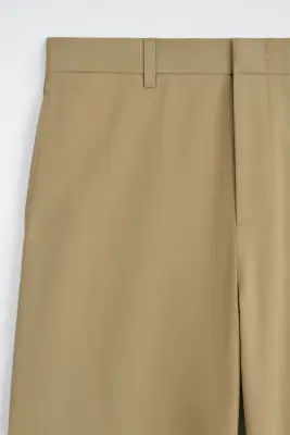 PANTALON CHINO LARGE EN COTON - SABLE — photo 5