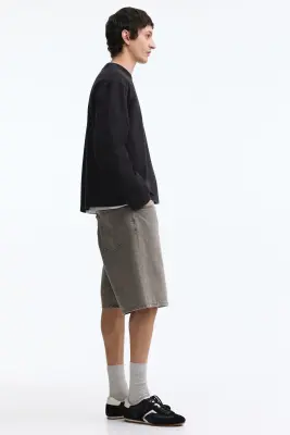Short décontracté en denim - Beige — photo 2