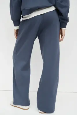 Pantalon jogger ample - Bleu pigeon foncé — photo 3