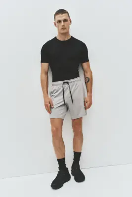 Short de sport DryMove™ - Gris clair chiné — photo 1