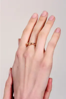 BAGUE DUNA - Or rose 18 carats — photo 5