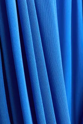 Robe à effet drapé avec bretelles fines - Bleu vif — photo 4
