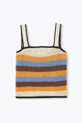 Débardeur rayé en crochet — photo 1