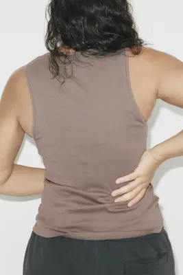 Débardeur avec dentelle - Taupe — photo 3