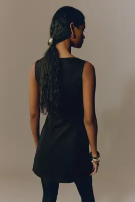 Robe à encolure bateau - Noir — photo 3