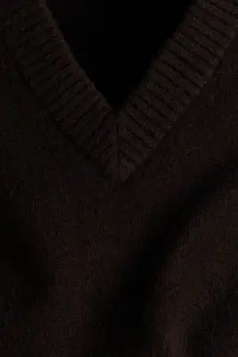 Pull sans manches Relaxed Fit - Marron foncé — photo 4