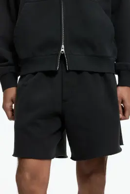 Short Relaxed Fit en molleton - Gris foncé — photo 1