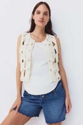 MAMA Short en denim - Bleu denim — photo 1