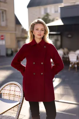 Francine Short Coat - Bordeaux — photo 3