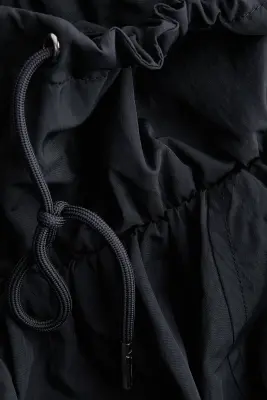 Veste à col entonnoir en nylon - Noir — photo 4