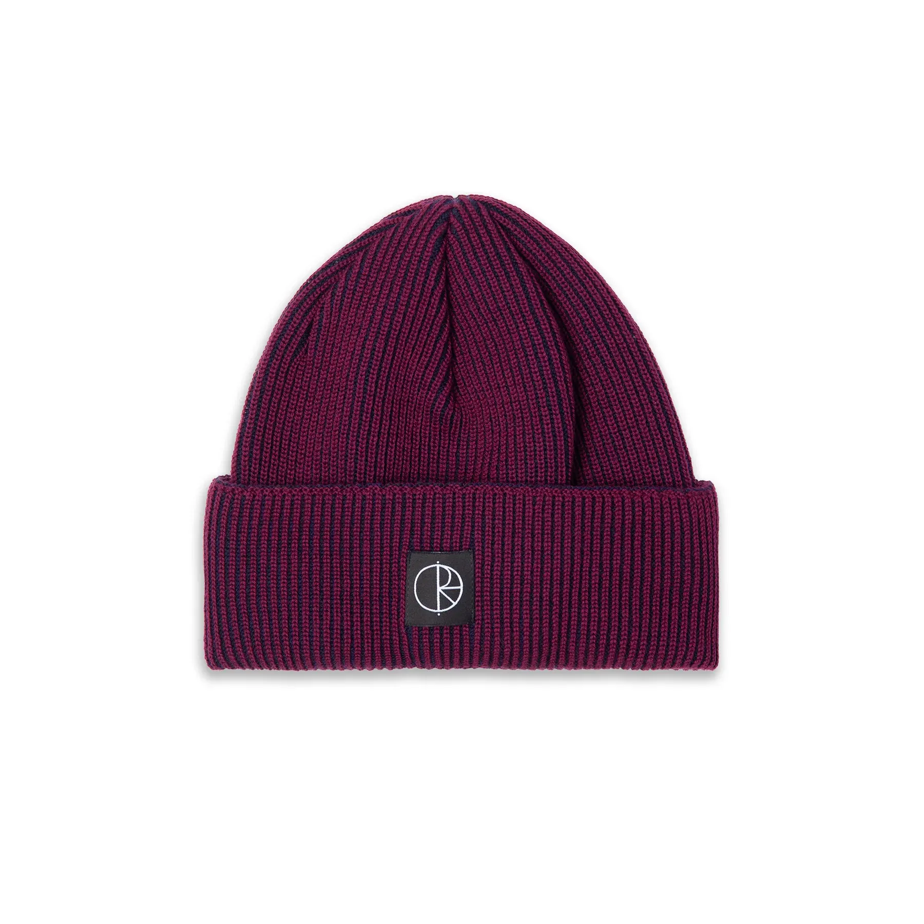 Bonnet Polar merinos lines – wine / navy