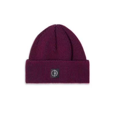 Bonnet Polar merinos lines – wine / navy — photo 1