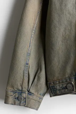 Veste worker Loose Fit en denim - Bleu-gris — photo 2