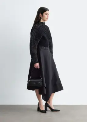 Pull à finition côtelée argentée - Noir/Gris — photo 4