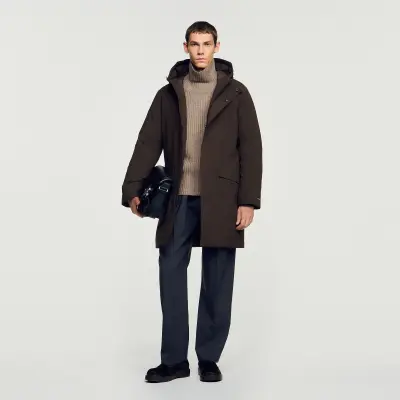 Parka à capuche zippée