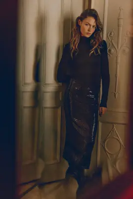 Jupe à sequins - Noir — photo 1