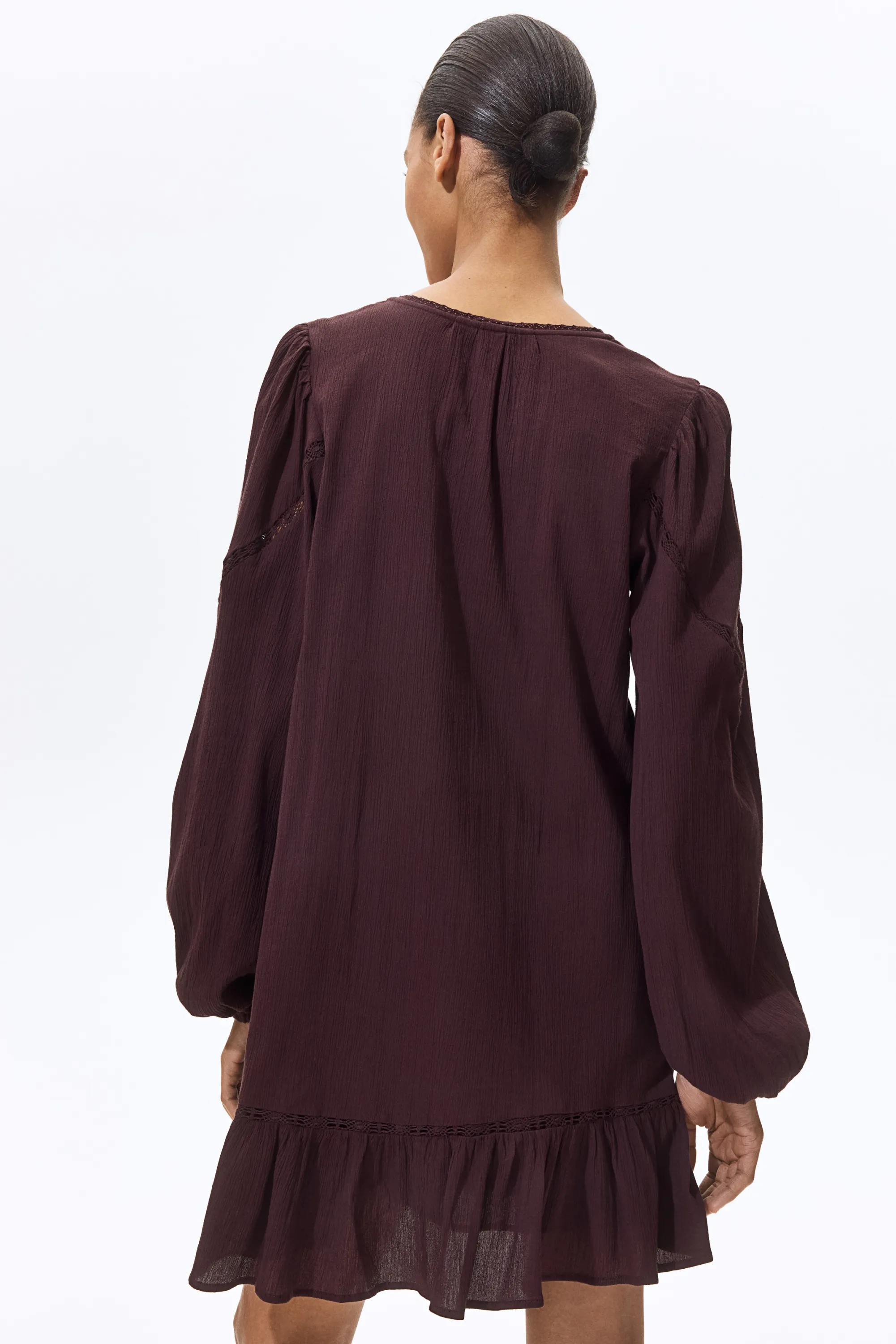 Robe tunique en coton - Marron foncé