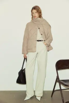 Veste THERMOLITE® matelassée avec écharpe - Beige — photo 2