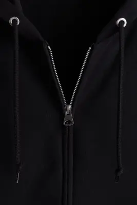 Veste à capuche zippée Oversized Fit - Noir — photo 3