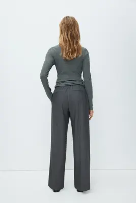 MAMA Pantalon chic à jambes larges - Gris — photo 5