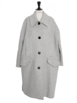 Manteau long oversized en cachemire et laine gris clair Prix boutique 3500€ — photo 1